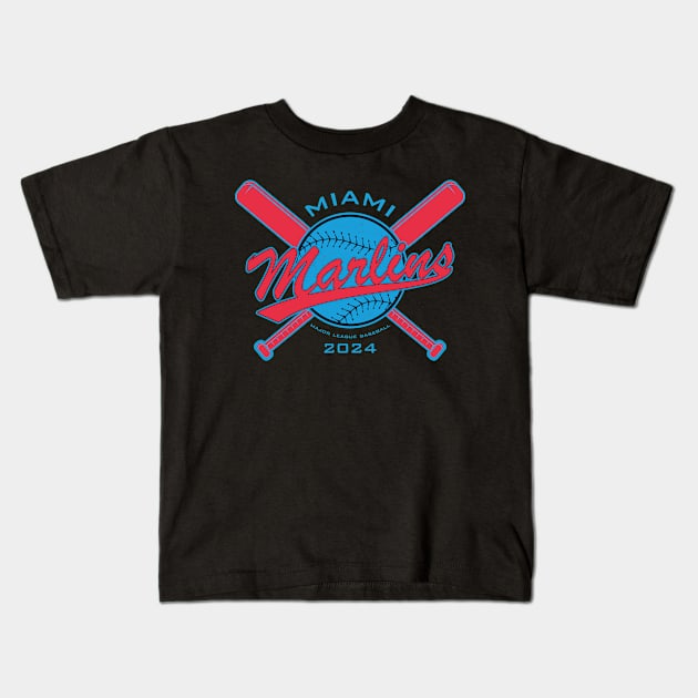 Marlins 24 Kids T-Shirt by Nagorniak